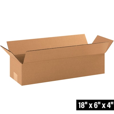 18 x 6 x 4 Shipping Boxes, 32 ECT, Brown, 25/Bundle (1864)