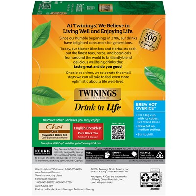 Twinings Irish Breakfast Black Tea, Keurig® K-Cup® Pods, 24/Box (TNA87303)