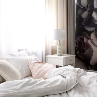 Simple Designs Alsace Bottle Table Lamp, Off White (LT2076-OFF)