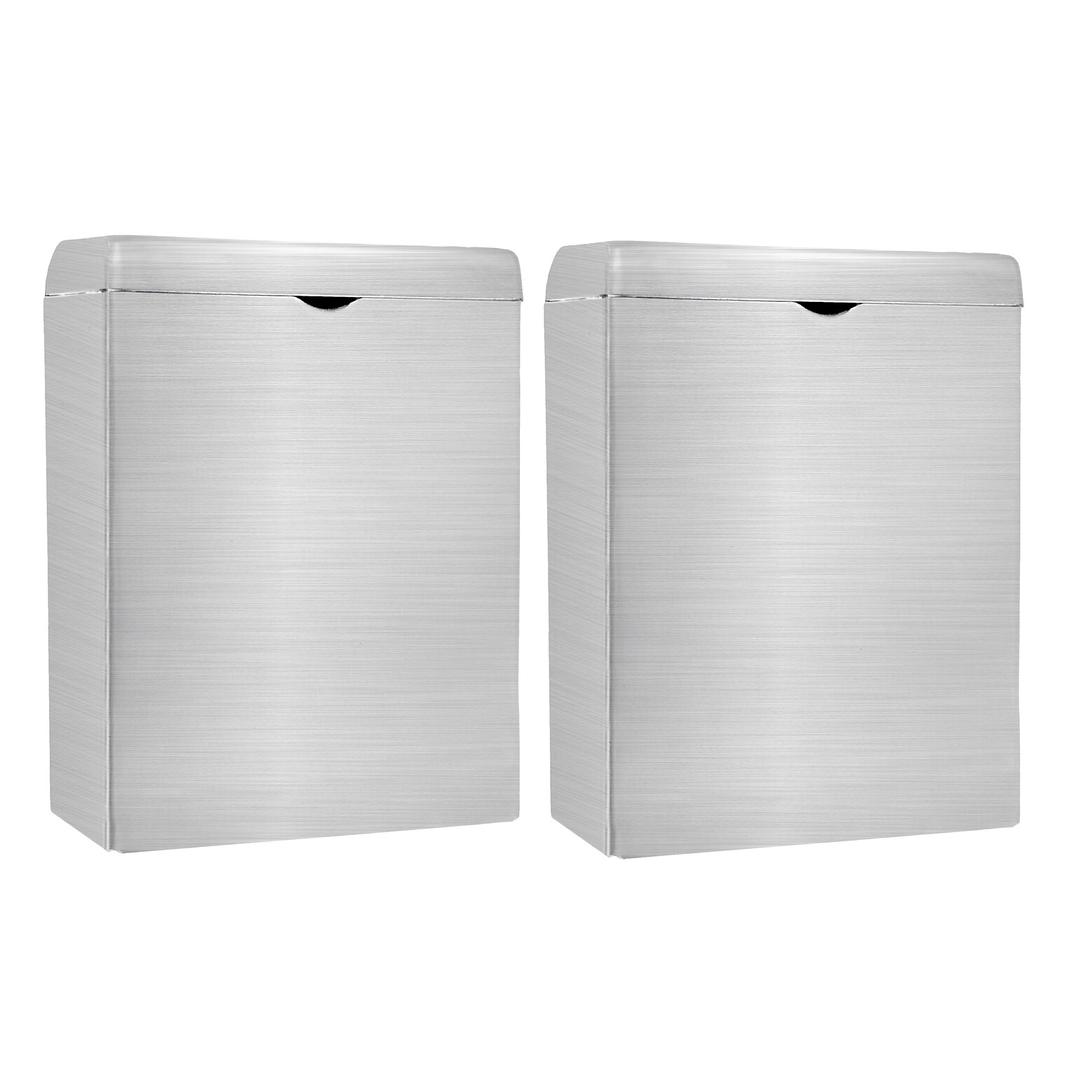 Alpine Industries Stainless Steel Napkin Disposal Receptacle, 10 x 3.74, Black,  2/Pack (451-SSB-MK)