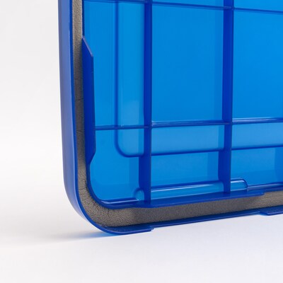 Iris 30.6 Quart Element Resistant Ultimate Clear Plastic Latching Storage Bin, Clear, 4/Pack (500138)