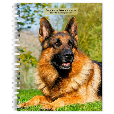 2027 BrownTrout German Shepherds 6.5 x 7.8 Calendar Year Weekly Standard Planner, Multicolor (9798330709496