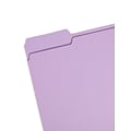 Smead File Folders, 1/3-Cut Tab, Letter Size, Lavender, 100/Box (12443)