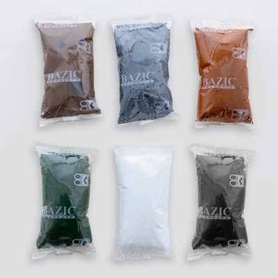 Bazic Air Dry Modeling Clay, Natural/Earth Colors, 24 Packs/Carton (BAZ3357)
