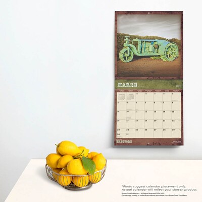 2025 BrownTrout Vintage Tractors 12" x 12" Monthly Wall Calendar (9781975477875)