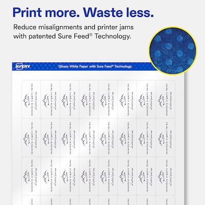 Avery Rectangle Laser/Inkjet Multipurpose Labels, White, 40 Labels/Sheet, 50 Sheets/Pack (19479311225)