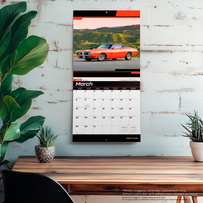 2026 BrownTrout Dodge Charger 12" x 12" Monthly Wall Calendar (9798330701773)