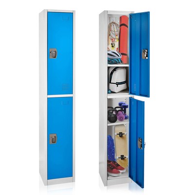 AdirOffice 72 2-Tier Blue Storage Locker, 4/Pack (629-202-BLU-4PK)