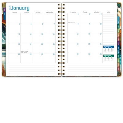 2026 Global Printed Products 8.5" x 11" Weekly & Monthly Planner, Paperboard Cover, Lake View (FSHN-CY26-8511-82)