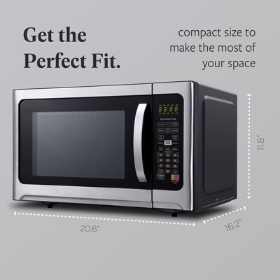 Farberware Professional 1.2 Cu. Ft. Countertop Microwave, Stainless Steel/Black (FMO12AHTBKE)