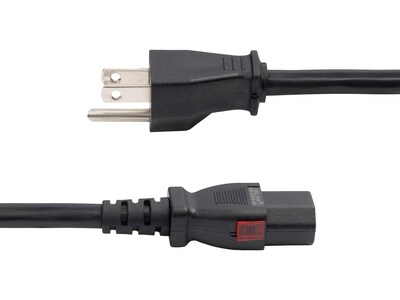 StarTech 12' NEMA 5-15P to Locking C13 Power Cable, Male to Female, Black (27LC-4B00-POWER-CORD)