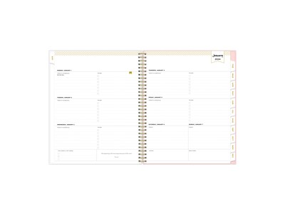 2024 Blue Sky Analeis 8.5 x 11 Weekly & Monthly Planner, Black/White  (100001-24)