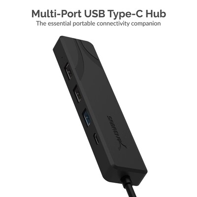 Sabrent 5-Port USB-C Hub, Black (HB-TC5P)