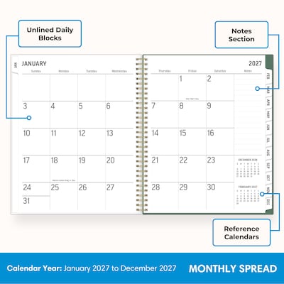 2027 Blue Sky 8.5" x 11" Weekly & Monthly Planner (164265)