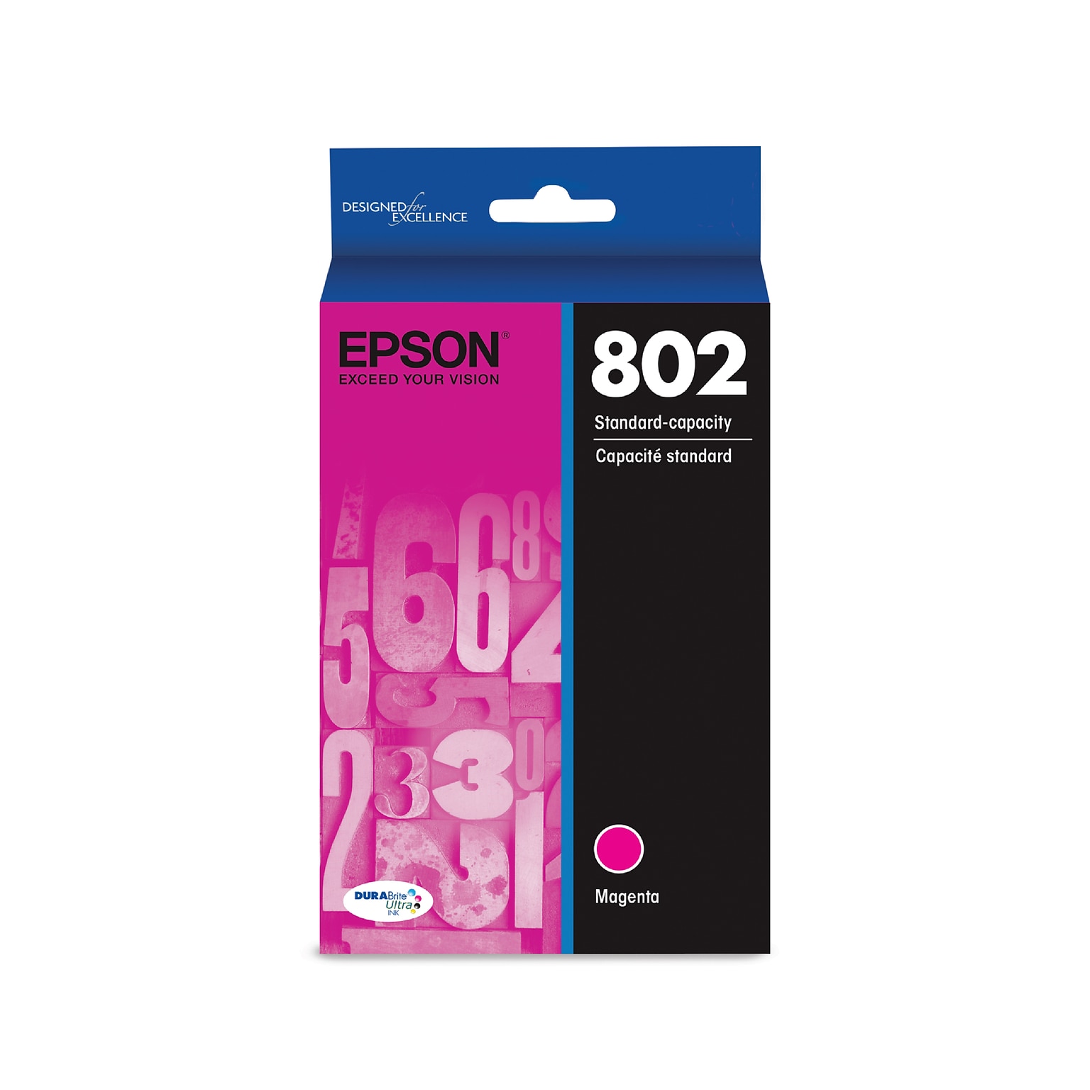 Epson T802 Magenta Standard Yield Ink Cartridge (T802320-S)