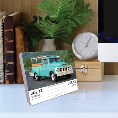 2025 Willow Creek Classic Cars & Trucks 6" x 5.5" Day-to-Day Calendar, Multicolor (40744)