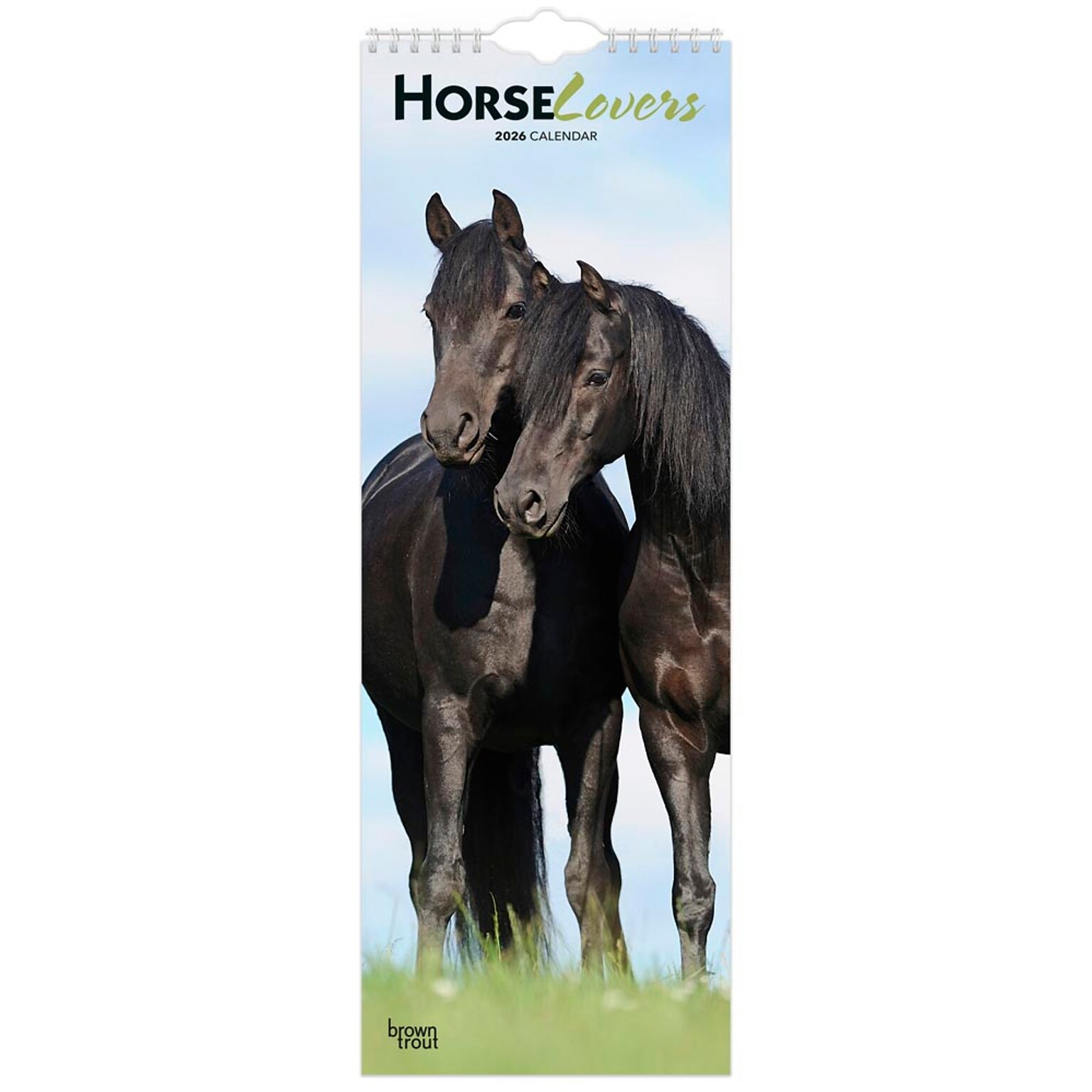 2026 BrownTrout Horse Lovers 5.88 x 16.5 Monthly Wall Calendar (9798330703722)