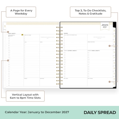 2027 Blue Sky Day Designer 8 x 10 Daily Planner (161654)