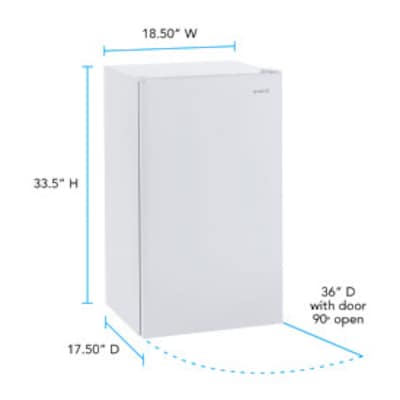Avanti 3.2 Cu. Ft. Compact Refrigerator, White, (RM3306W)