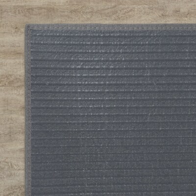 Joy Carpets Water Mill Vinyl 7'8" x 11" Machine Woven Rug, Haze (2170Z-03)