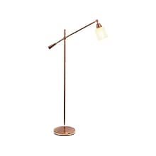 Lalia Home Studio Loft 55.5 Rose Gold Floor Lamp with Cylindrical Shade (LHF-5021-RG)