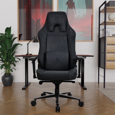 Arozzi Vernazza XL Supersoft Microfiber Ergonomic Racing Gaming Chair, Pure Black (VERNAZZA-XL-SPSF-PBK)