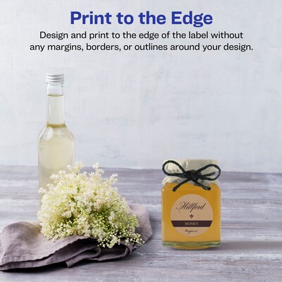 Avery Laser/Inkjet Round Multipurpose Labels, 1.25" Dia., Kraft Brown, 1,500 Labels/Box (94505)