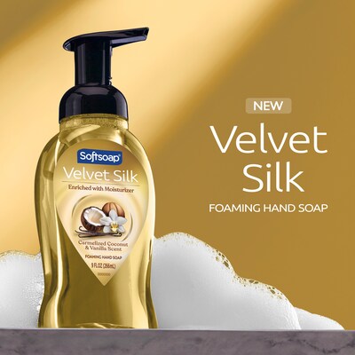 Softsoap Velvet Silk Antibacterial Foaming Hand Soap, Caramelized Coconut & Vanilla Scent, 9 oz. (61052504)