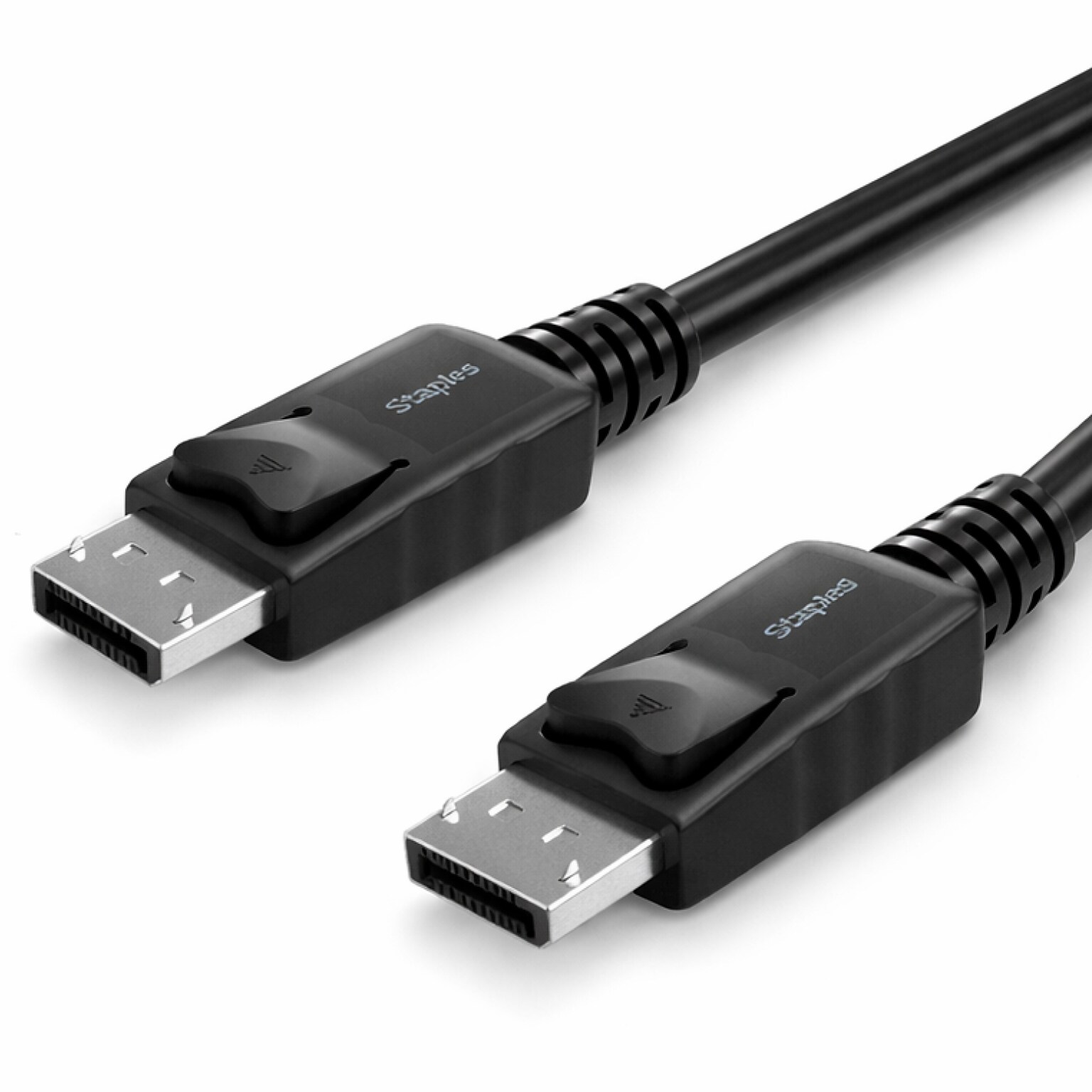 Staples TECH 6 ft. DisplayPort to DisplayPort Audio/Video Cable, Male to Male, Black, 10/Pack (ST62475)