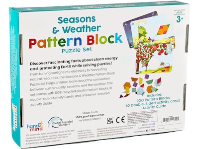 hand2mind Seasons & Weather Pattern Block Puzzle Set (94462)