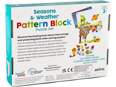 hand2mind Seasons & Weather Pattern Block Puzzle Set (94462)