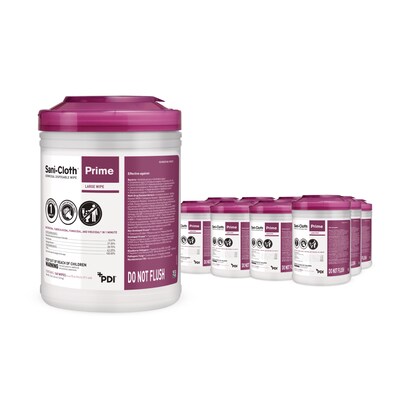 Sani-Cloth Prime Disinfecting Wipes, 160 Wipes/Container, 12/Carton (P25372)