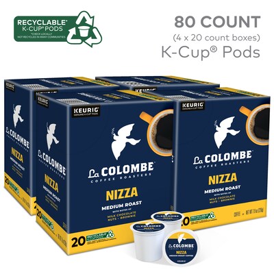 La Colombe Nizza Coffee Keurig® K-Cup® Pods, Medium Roast, 80/Carton (5000380612CT)