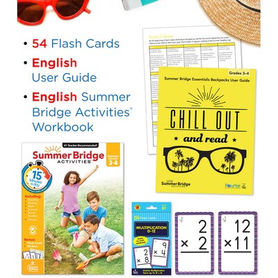 Summer Bridge Activities Summer Bridge Essentials Backpack, Grade 3-4 Workbook, 8/Set (CD-745385B)