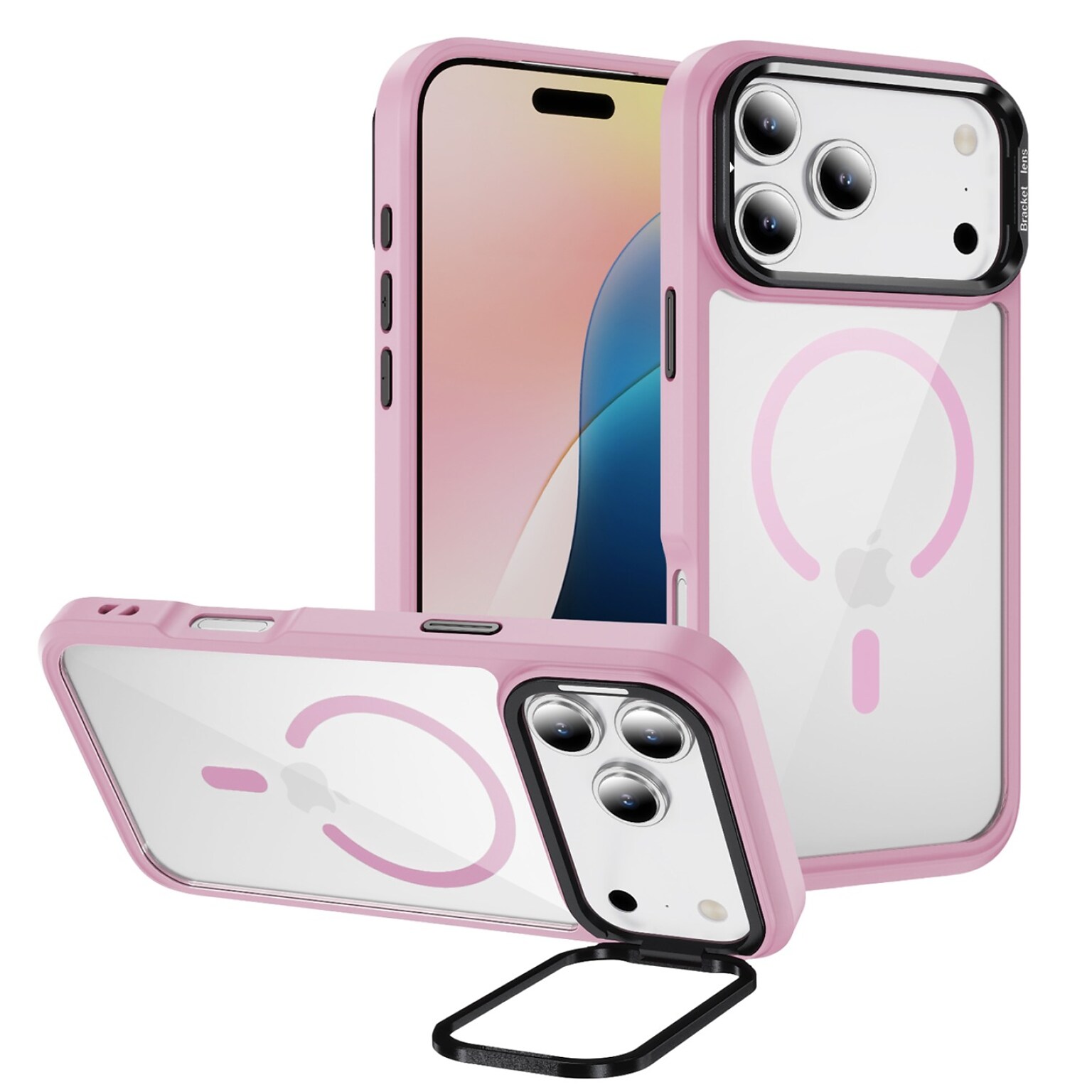 SaharaCase Raider Series MagSafe Phone Case for iPhone 17 Pro, Shock Absorbing, Desert Rose (CP00983)