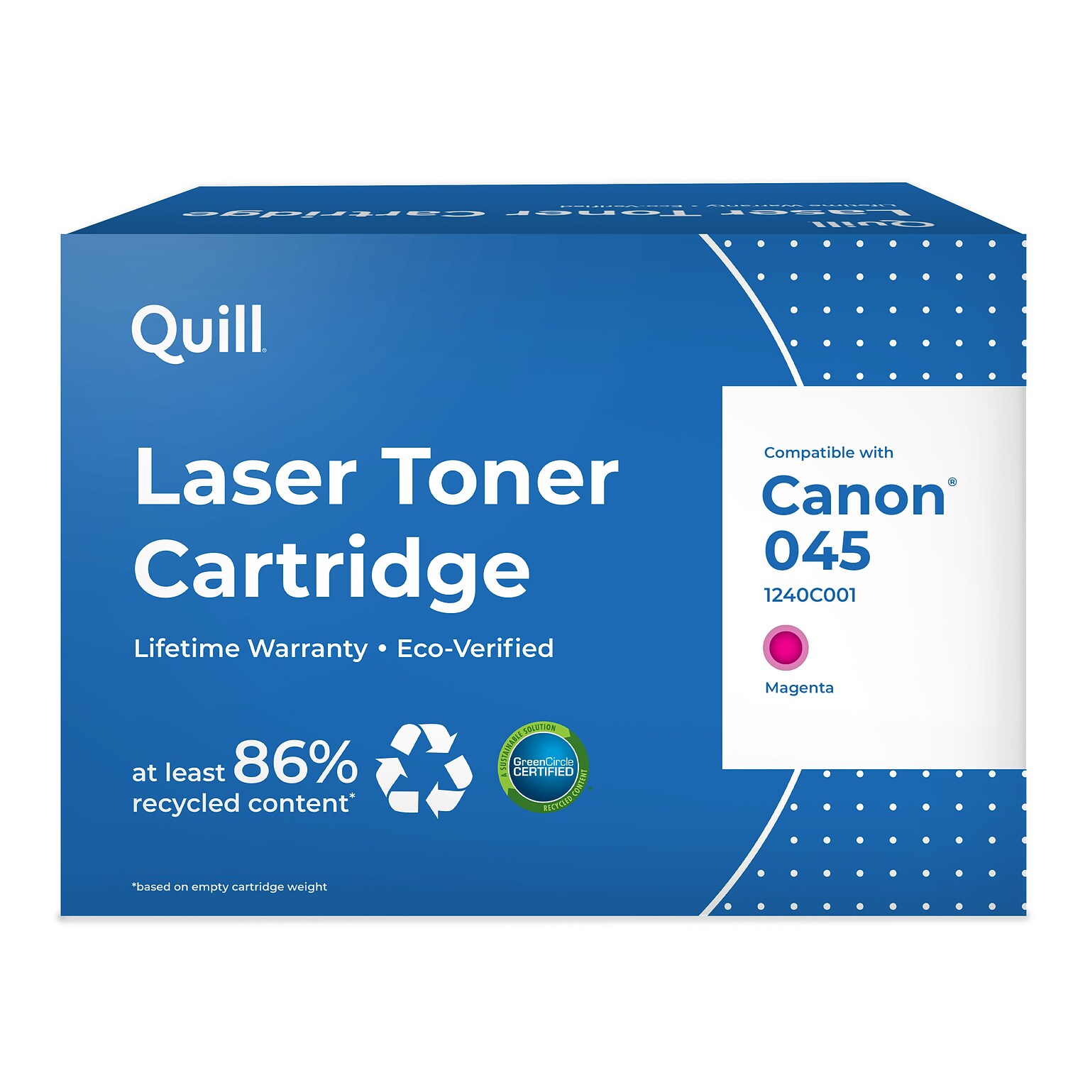 Quill Brand® Remanufactured Magenta Standard Yield Toner Cartridge Replacement for Canon 045 (1240C001) (Lifetime Warranty)