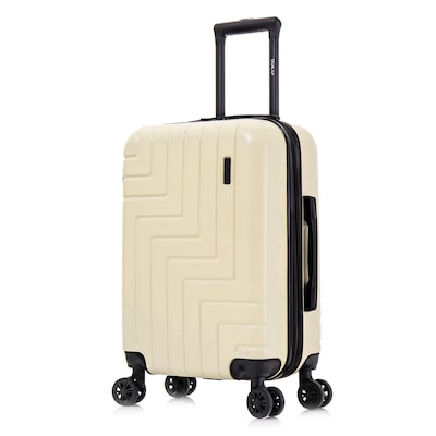 DUKAP Zahav 22.04 Hardside Carry-On Suitcase, 4-Wheeled Spinner, TSA Checkpoint Friendly, Sand (DKZAH00S-SAN)