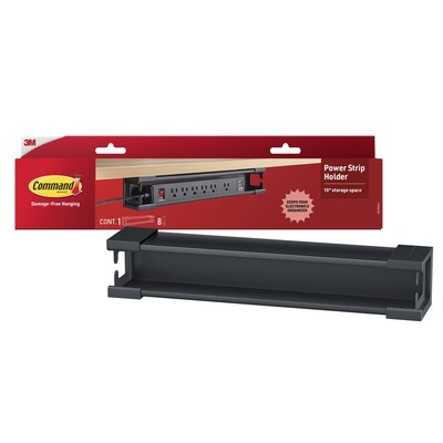 Command Power Strip Holder, Black (17310BLK-ES)