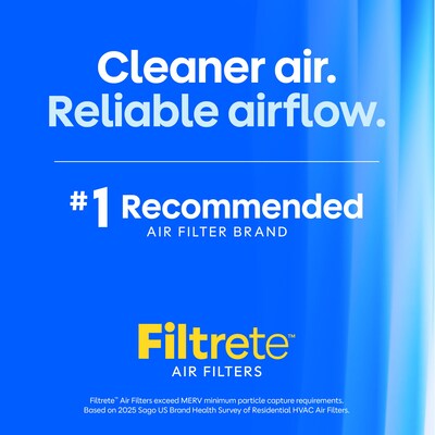 Filtrete Allergen Defense 20" x 30" x 1" Pleated Air Filter, MERV 11, 4/Carton (9822-4CA)