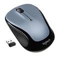 Logitech M325 Wireless Ambidextrous Optical USB Mouse, Silver (910-006824/2332)
