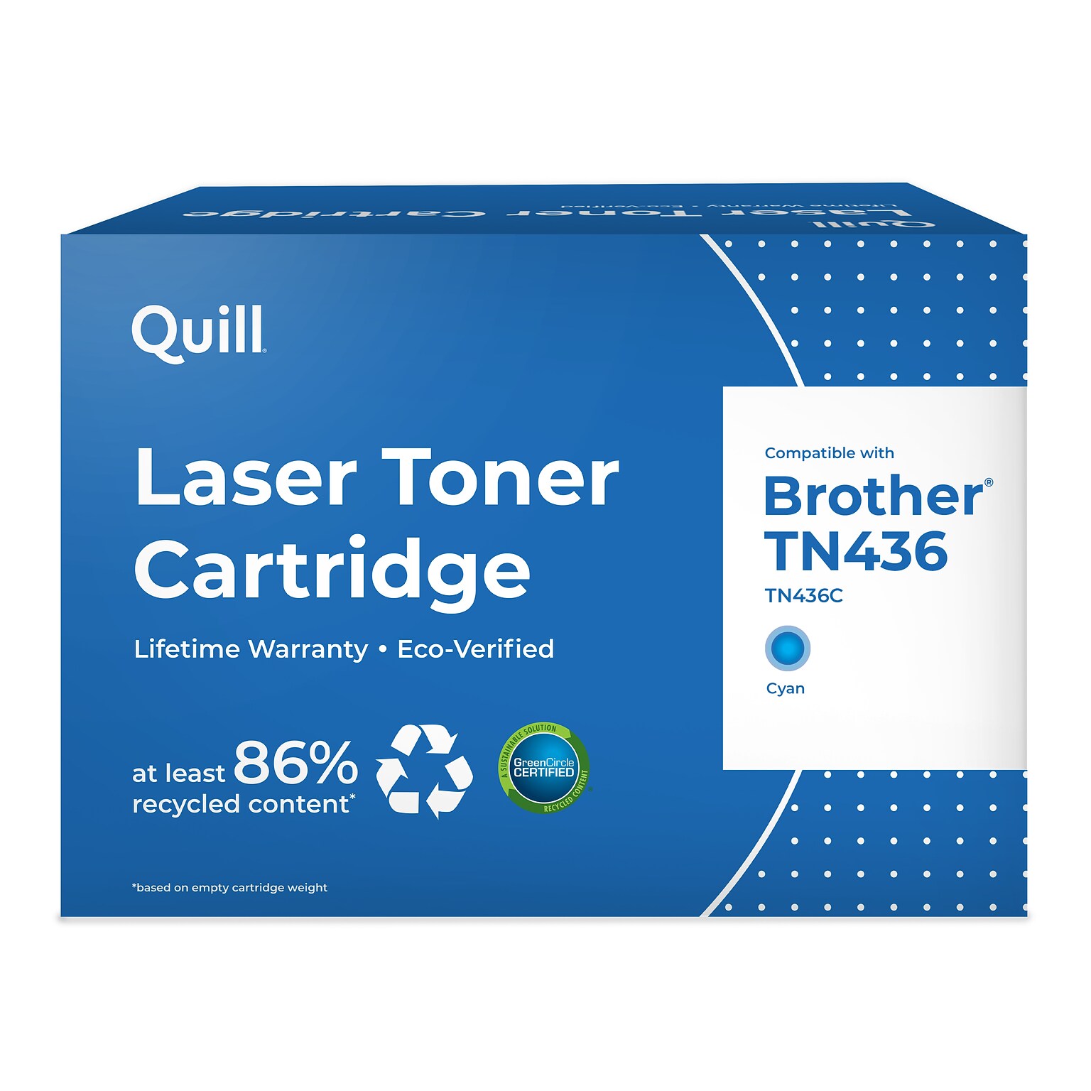 Quill Brand® Brother TN436 Remanufactured Cyan Laser Toner Cartridge, Extra High Yield (TN436C)