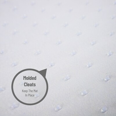 Mind Reader Carpet Chair Mat, 35" x 47'', Low-Pile, Clear (OFFCREC-CLR)
