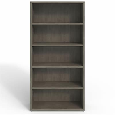 Lorell Prominence 2.0 69 5-Shelf Bookcase with Adjustable-Shelves, Gray Elm Laminate (LLRPBK3469GE)
