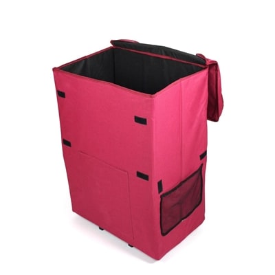 Dbest Jumbo Smart Cart Collapsible Rolling Utility Cart, Red (01-005)