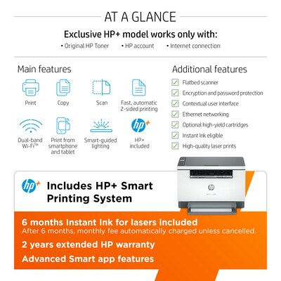 HP LaserJet MFP M234dwe Wireless Black & White Printer Includes 6 Months of FREE Toner with HP+ (6GW99E)