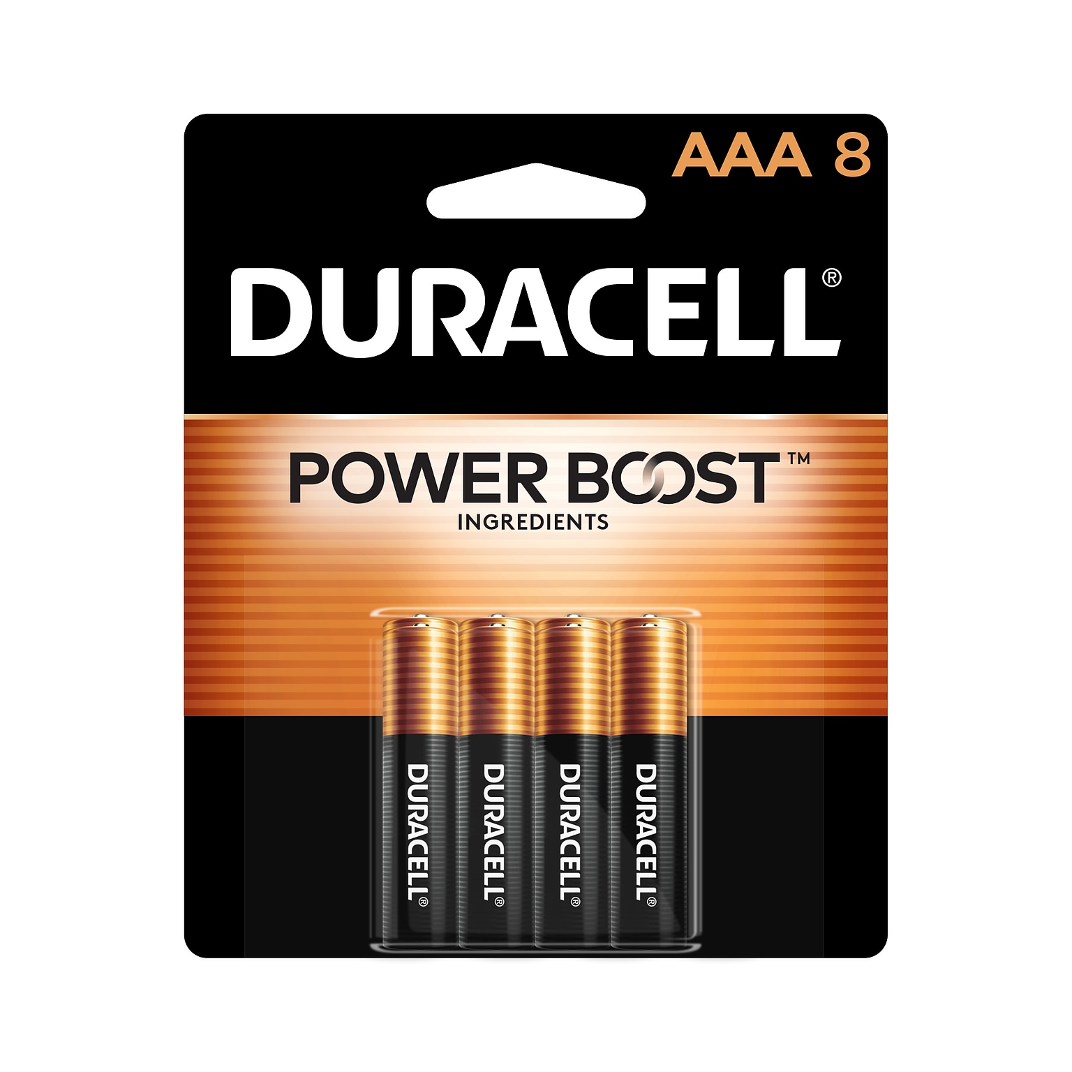 Duracell Coppertop AAA Alkaline Battery, 8/Pack (DURMN2400B8Z)