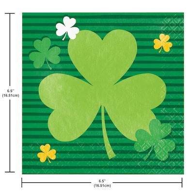 Say Hooray! Irish Wishes St. Patrick’s Day Paper Plates and Napkins Set, 48/Pack (DTC9625E2G)
