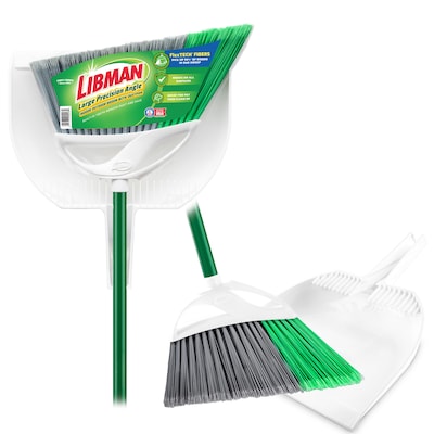 Libman Large Precision Angle 13 Broom with Dust Pan, 4/Carton (248)