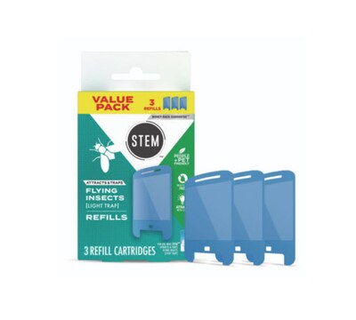 SC Johnson STEM Light Trap Refills, 3 Refills/Pack, 8 Packs/Carton (SJN370303)
