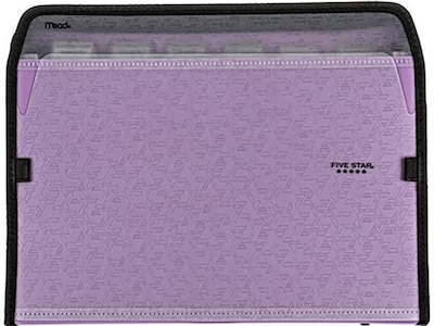 Five Star Reinforced Plastic Accordion File, 7-Pocket, Letter Size, Amethyst Purple (35170)